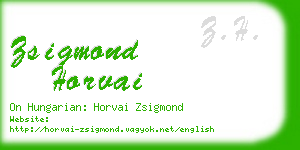 zsigmond horvai business card